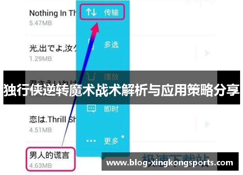 独行侠逆转魔术战术解析与应用策略分享