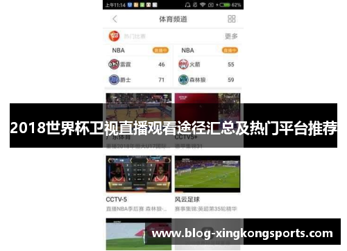 2018世界杯卫视直播观看途径汇总及热门平台推荐